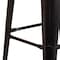 Flash Furniture Antique Metal Stool, 30", Black CH-31320-30-BQ-WD-GG - alternate 9