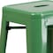 Flash Furniture 30" High No Back Green Metal Barstool Square Seat CH-31320-30-GN-GG - alternate 7