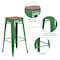 Flash Furniture Metal Barstool, 30", Green, Backrest: Backless CH-31320-30-GN-WD-GG - alternate 4
