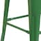Flash Furniture Metal Barstool, 30", Green, Backrest: Backless CH-31320-30-GN-WD-GG - alternate 10