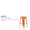 Flash Furniture 30" High No Back Orange Metal Barstool Square Seat CH-31320-30-OR-GG - alternate 3