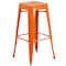 Flash Furniture 30" High No Back Orange Metal Barstool Square Seat CH-31320-30-OR-GG - alternate 4