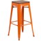 Flash Furniture Metal Barstool, 30", Orange, Seat Material: Wood CH-31320-30-OR-WD-GG - alternate 4