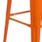 Flash Furniture Metal Barstool, 30", Orange, Seat Material: Wood CH-31320-30-OR-WD-GG - alternate 6