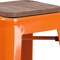 Flash Furniture Metal Barstool, 30", Orange, Seat Material: Wood CH-31320-30-OR-WD-GG - alternate 7