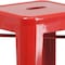 Flash Furniture 30" High No Back Red Metal Barstool Square Seat CH-31320-30-RED-GG - alternate 2