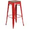Flash Furniture Metal Barstool, 30", Red, Backrest: Backless CH-31320-30-RED-WD-GG - alternate 4