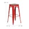 Flash Furniture Metal Barstool, 30", Red, Backrest: Backless CH-31320-30-RED-WD-GG - alternate 10