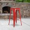 Flash Furniture Metal Barstool, 30", Red, Backrest: Backless CH-31320-30-RED-WD-GG - alternate 1