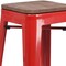 Flash Furniture Metal Barstool, 30", Red, Backrest: Backless CH-31320-30-RED-WD-GG - alternate 8