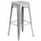 Flash Furniture 30" High No Back Silver Metal Barstool Square Seat CH-31320-30-SIL-GG - alternate 2
