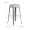 Flash Furniture 30" High No Back Silver Metal Barstool Square Seat CH-31320-30-SIL-GG - alternate 9