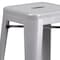 Flash Furniture 30" High No Back Silver Metal Barstool Square Seat CH-31320-30-SIL-GG - alternate 8