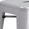 Flash Furniture 30" High No Back Silver Metal Barstool Square Seat CH-31320-30-SIL-GG - alternate 6