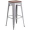 Flash Furniture 30" Silver Metal Barstool CH-31320-30-SIL-WD-GG - alternate 5