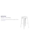 Flash Furniture 30" High No Back White Metal Barstool Square Seat CH-31320-30-WH-GG - alternate 5