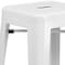 Flash Furniture 30" High No Back White Metal Barstool Square Seat CH-31320-30-WH-GG - alternate 7