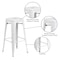 Flash Furniture 30" High No Back White Metal Barstool Square Seat CH-31320-30-WH-GG - alternate 3