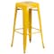 Flash Furniture 30" High No Back Yellow Metal Barstool Square Seat CH-31320-30-YL-GG - alternate 2