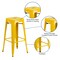 Flash Furniture 30" High No Back Yellow Metal Barstool Square Seat CH-31320-30-YL-GG - alternate 3