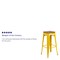 Flash Furniture Metal Barstool, 30", Yellow, Seat Material: Wood CH-31320-30-YL-WD-GG - alternate 5