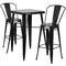 Flash Furniture Square 27.75" W, 27.75" L, 40" H, Metal, Black CH-31330B-2-30GB-BK-GG - alternate 2