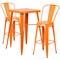 Flash Furniture Square 27.75" W, 27.75" L, 40" H, Metal, Orange CH-31330B-2-30GB-OR-GG - alternate 3