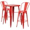 Flash Furniture Square 27.75" W, 27.75" L, 40" H, Metal, Red CH-31330B-2-30GB-RED-GG - alternate 2