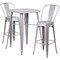 Flash Furniture Square 27.75" W, 27.75" L, 40" H, Metal, Grey CH-31330B-2-30GB-SIL-GG - alternate 2