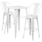 Flash Furniture Square 27.75" W, 27.75" L, 40" H, Metal, White CH-31330B-2-30GB-WH-GG - alternate 5