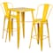 Flash Furniture Square 27.75" W, 27.75" L, 40" H, Metal, Yellow CH-31330B-2-30GB-YL-GG - alternate 3