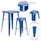 Flash Furniture Square 27.75" W, 27.75" L, 40" H, Metal, Blue CH-31330B-2-30SQ-BL-GG - alternate 4