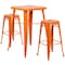Flash Furniture Square 27.75" W, 27.75" L, 40" H, Metal, Orange CH-31330B-2-30SQ-OR-GG - alternate 3