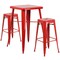 Flash Furniture Square 27.75" W, 27.75" L, 40" H, Metal, Red CH-31330B-2-30SQ-RED-GG - alternate 4