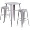 Flash Furniture Square 27.75" W, 27.75" L, 40" H, Metal, Grey CH-31330B-2-30SQ-SIL-GG - alternate 4