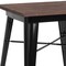 Flash Furniture Chair, Sq Indoor Table, Black Metal, 23.5" CH-31330-29M1-BK-GG - alternate 2