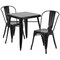Flash Furniture Square 27.75" W, 27.75" L, 29" H, Metal, Black CH-31330-2-30-BK-GG - alternate 4