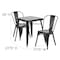 Flash Furniture Square 27.75" W, 27.75" L, 29" H, Metal, Black CH-31330-2-30-BK-GG - alternate 3