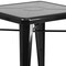 Flash Furniture Square 27.75" W, 27.75" L, 29" H, Metal, Black CH-31330-2-30-BK-GG - alternate 5