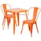 Flash Furniture Square 27.75" W, 27.75" L, 29" H, Metal, Orange CH-31330-2-30-OR-GG - alternate 4