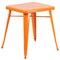 Flash Furniture Square 27.75" W, 27.75" L, 29" H, Metal, Orange CH-31330-2-30-OR-GG - alternate 3