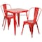 Flash Furniture Square 27.75" W, 27.75" L, 29" H, Metal, Red CH-31330-2-30-RED-GG - alternate 3