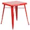 Flash Furniture Square 27.75" W, 27.75" L, 29" H, Metal, Red CH-31330-2-30-RED-GG - alternate 4