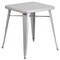 Flash Furniture Square 27.75" W, 27.75" L, 29" H, Metal, Grey CH-31330-2-30-SIL-GG - alternate 2