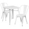 Flash Furniture Square 27.75" W, 27.75" L, 29" H, Metal, White CH-31330-2-30-WH-GG - alternate 2