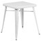 Flash Furniture Square 27.75" W, 27.75" L, 29" H, Metal, White CH-31330-2-30-WH-GG - alternate 3