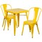 Flash Furniture Square 27.75" W, 27.75" L, 29" H, Metal, Yellow CH-31330-2-30-YL-GG - alternate 2