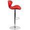 Flash Furniture Red Vinyl Barstool, Adj Height, Backrest: Curved CH-321-RED-GG - alternate 6