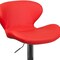 Flash Furniture Red Vinyl Barstool, Adj Height, Backrest: Curved CH-321-RED-GG - alternate 5