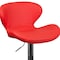 Flash Furniture Red Vinyl Barstool, Adj Height, Backrest: Curved CH-321-RED-GG - alternate 10